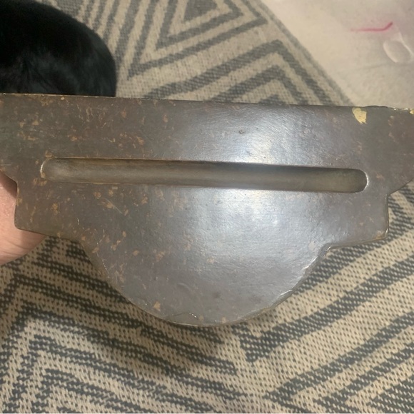 Shelves with elephant face in it detailed  high glaze vintage grey back hook - Picture 9 of 12